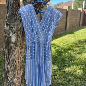 Blue Striped Women's Dress